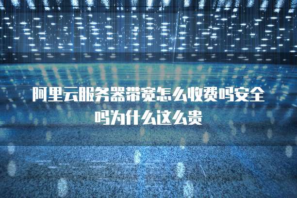 阿里云服务器带宽怎么收费吗安全吗为什么这么贵