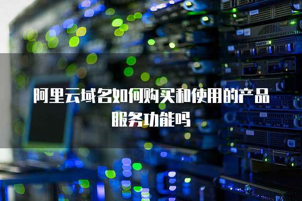 阿里云域名如何购买和使用的产品服务功能吗