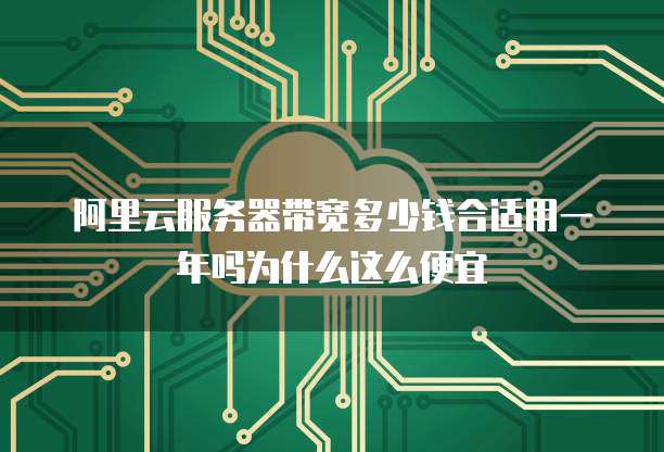 阿里云服务器带宽多少钱合适用一年吗为什么这么便宜