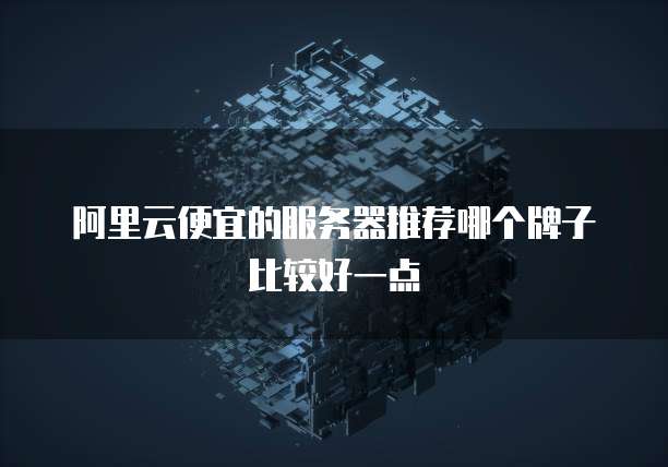 阿里云便宜的服务器推荐哪个牌子比较好一点