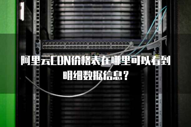 阿里云CDN价格表在哪里可以看到明细数据信息?
