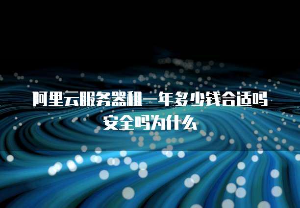 阿里云服务器租一年多少钱合适吗安全吗为什么