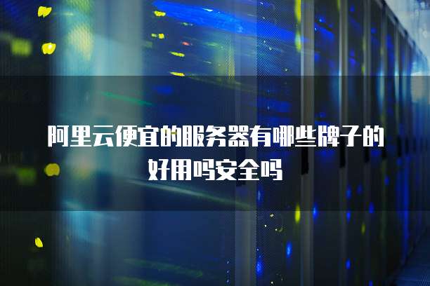 阿里云便宜的服务器有哪些牌子的好用吗安全吗