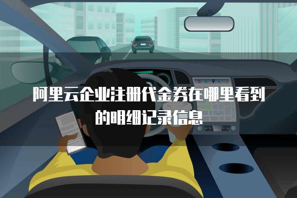阿里云企业注册代金券在哪里看到的明细记录信息