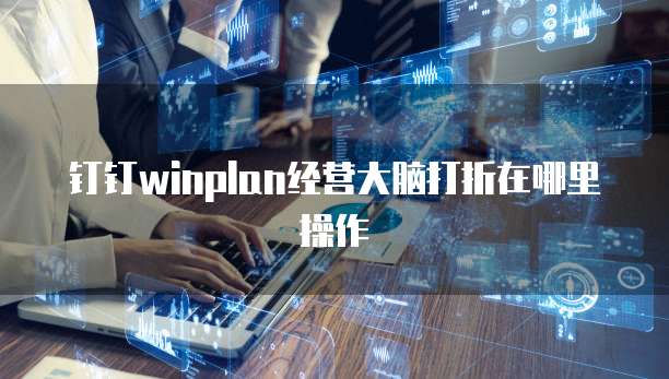 钉钉winplan经营大脑打折在哪里操作