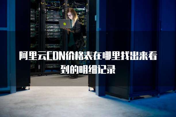 阿里云CDN价格表在哪里找出来看到的明细记录