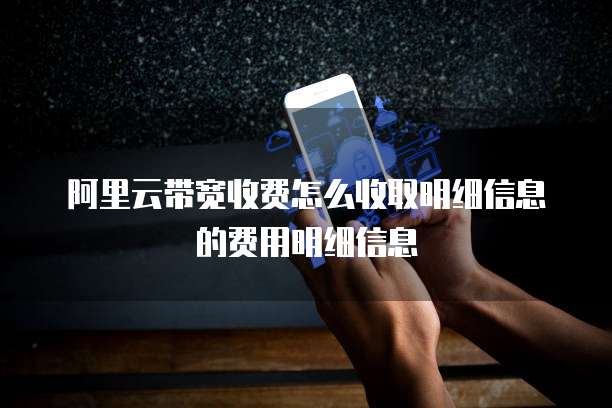 阿里云带宽收费怎么收取明细信息的费用明细信息