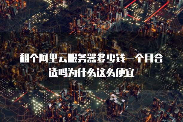租个阿里云服务器多少钱一个月合适吗为什么这么便宜