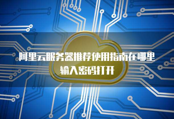 阿里云服务器推荐使用指南在哪里输入密码打开