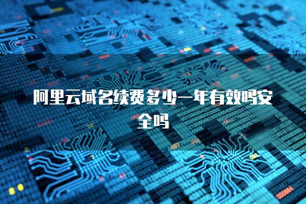阿里云域名续费多少一年有效吗安全吗