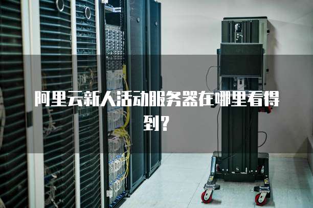阿里云新人活动服务器在哪里看得到?