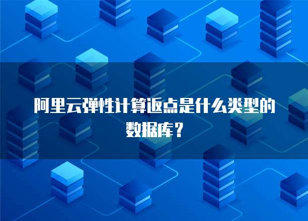 阿里云弹性计算返点是什么类型的数据库?