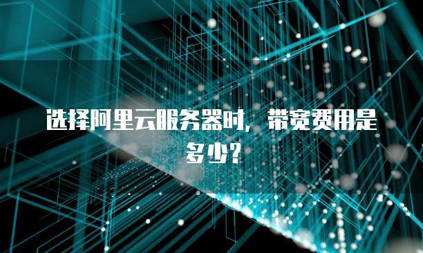 选择阿里云服务器时,带宽费用是多少?