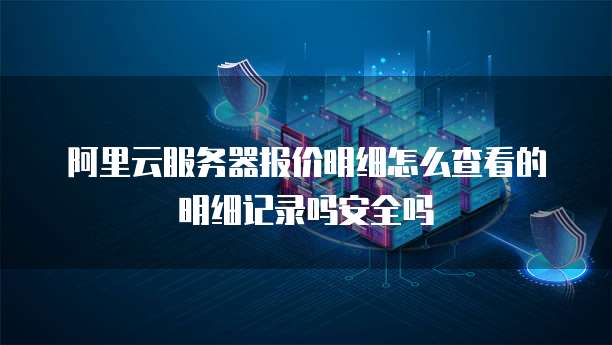 阿里云服务器报价明细怎么查看的明细记录吗安全吗