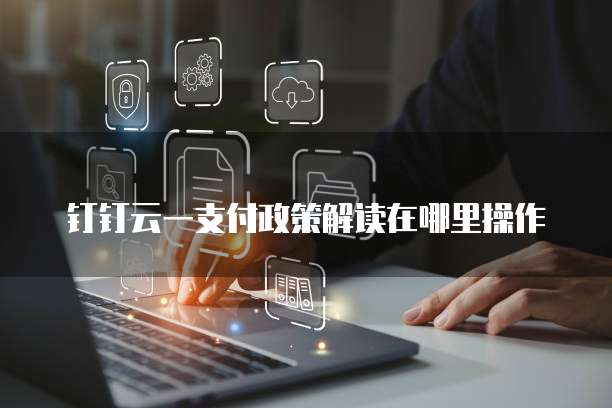 钉钉云一支付政策解读在哪里操作
