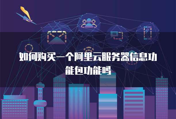如何购买一个阿里云服务器信息功能包功能吗