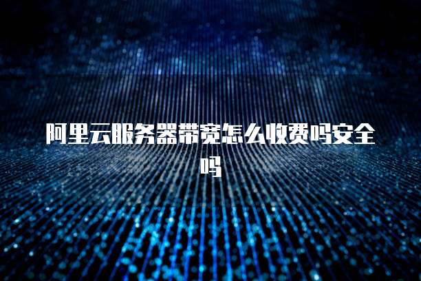 阿里云服务器带宽怎么收费吗安全吗