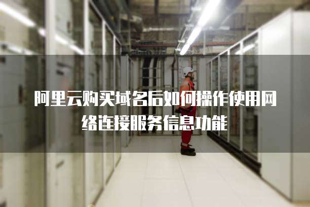 阿里云购买域名后如何操作使用网络连接服务信息功能