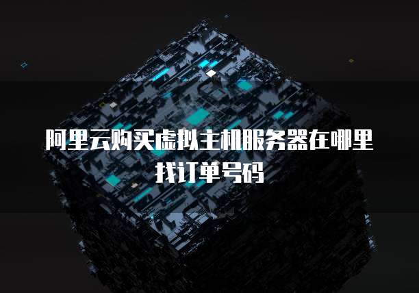 阿里云购买虚拟主机服务器在哪里找订单号码