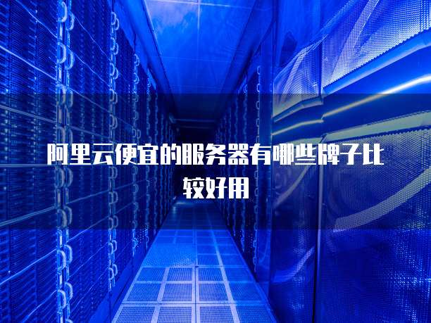阿里云便宜的服务器有哪些牌子比较好用