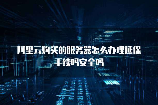 阿里云购买的服务器怎么办理延保手续吗安全吗