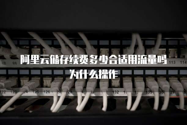 阿里云储存续费多少合适用流量吗为什么操作