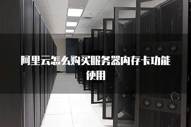阿里云怎么购买服务器内存卡功能使用