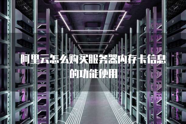阿里云怎么购买服务器内存卡信息的功能使用