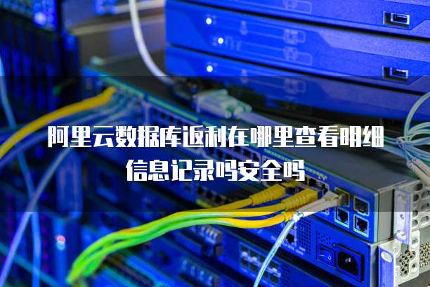阿里云数据库返利在哪里查看明细信息记录吗安全吗