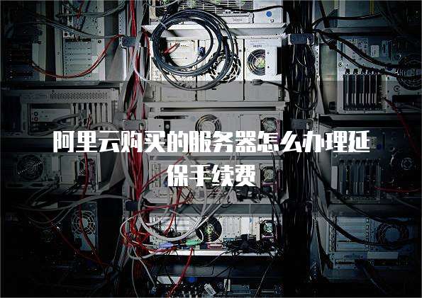 阿里云购买的服务器怎么办理延保手续费