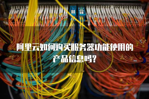 阿里云如何购买服务器功能使用的产品信息吗?
