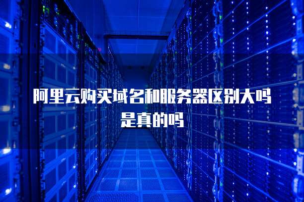 阿里云购买域名和服务器区别大吗是真的吗