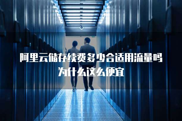 阿里云储存续费多少合适用流量吗为什么这么便宜
