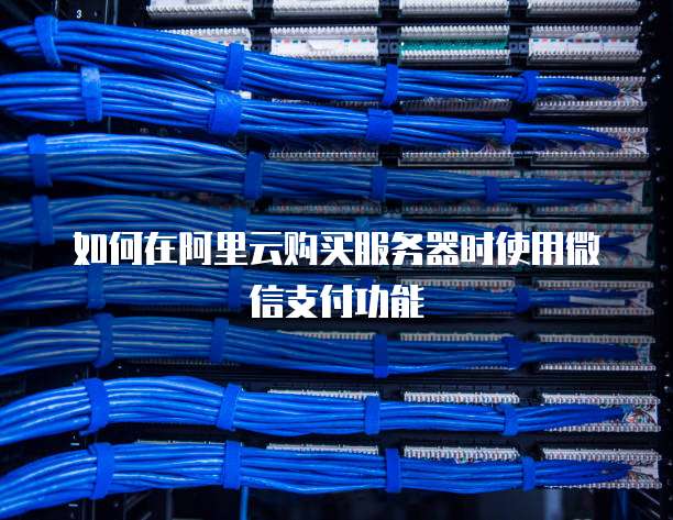 如何在阿里云购买服务器时使用微信支付功能