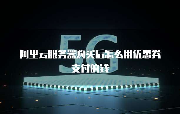 阿里云服务器购买后怎么用优惠券支付的钱