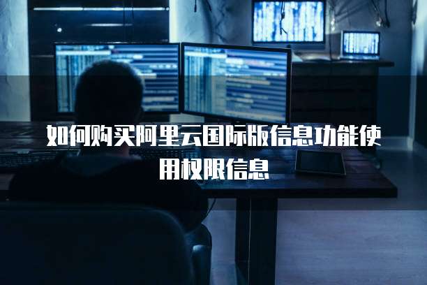 如何购买阿里云国际版信息功能使用权限信息
