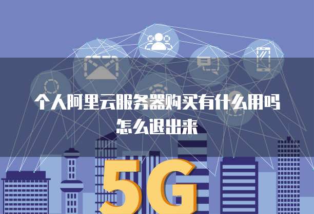 个人阿里云服务器购买有什么用吗怎么退出来