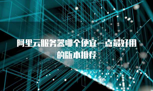 阿里云服务器哪个便宜一点最好用的版本推荐