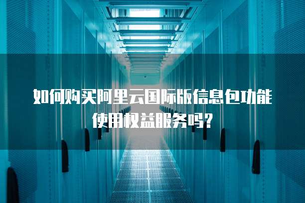 如何购买阿里云国际版信息包功能使用权益服务吗?