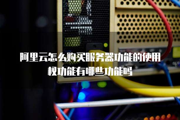 阿里云怎么购买服务器功能的使用权功能有哪些功能吗