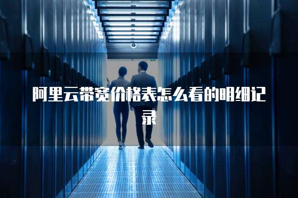 阿里云带宽价格表怎么看的明细记录