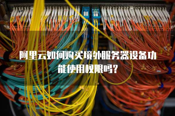 阿里云如何购买境外服务器设备功能使用权限吗？