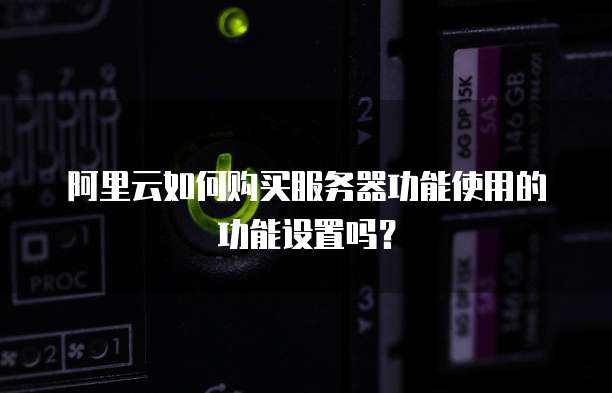 阿里云如何购买服务器功能使用的功能设置吗?