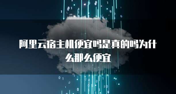 阿里云宿主机便宜吗是真的吗为什么那么便宜