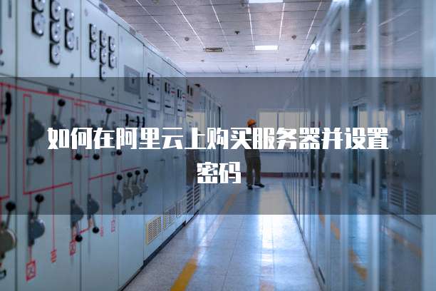如何在阿里云上购买服务器并设置密码