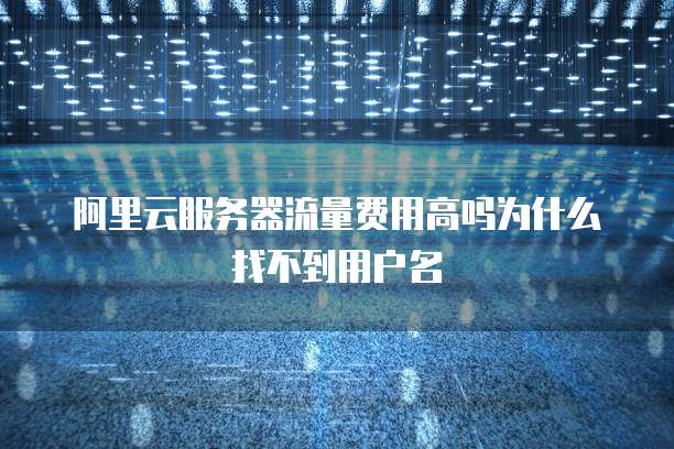 阿里云服务器流量费用高吗为什么找不到用户名