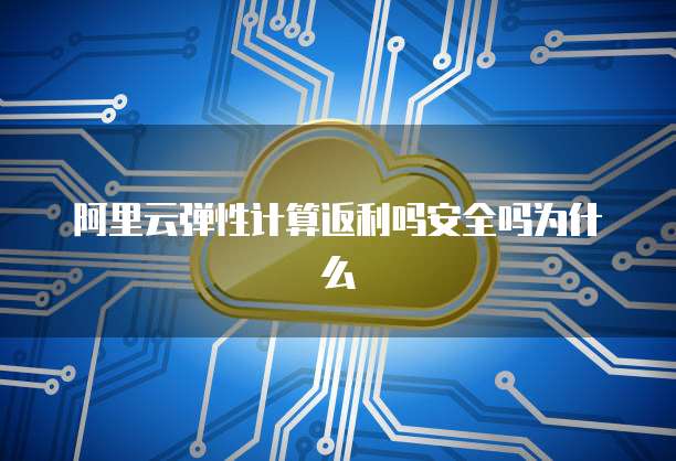 阿里云弹性计算返利吗安全吗为什么