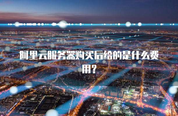 阿里云服务器购买后给的是什么费用?