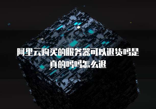 阿里云购买的服务器可以退货吗是真的吗吗怎么退