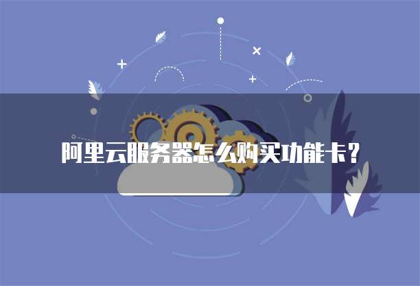 阿里云服务器怎么购买功能卡?